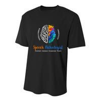 Brain Of A Speech Pathologist Speech Language Therapy Youth Performance Sprint T-Shirt