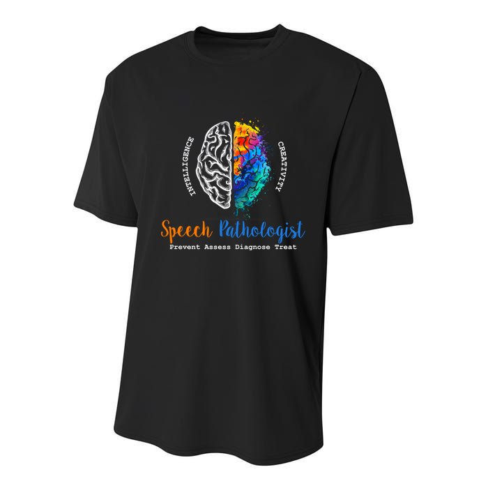 Brain Of A Speech Pathologist Speech Language Therapy Youth Performance Sprint T-Shirt