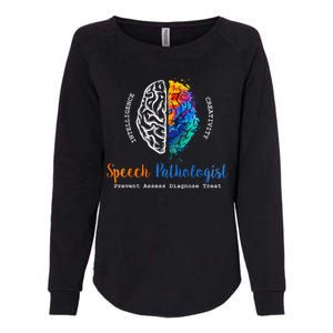 Brain Of A Speech Pathologist Speech Language Therapy Womens California Wash Sweatshirt