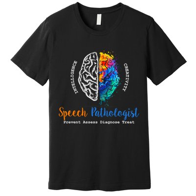 Brain Of A Speech Pathologist Speech Language Therapy Premium T-Shirt