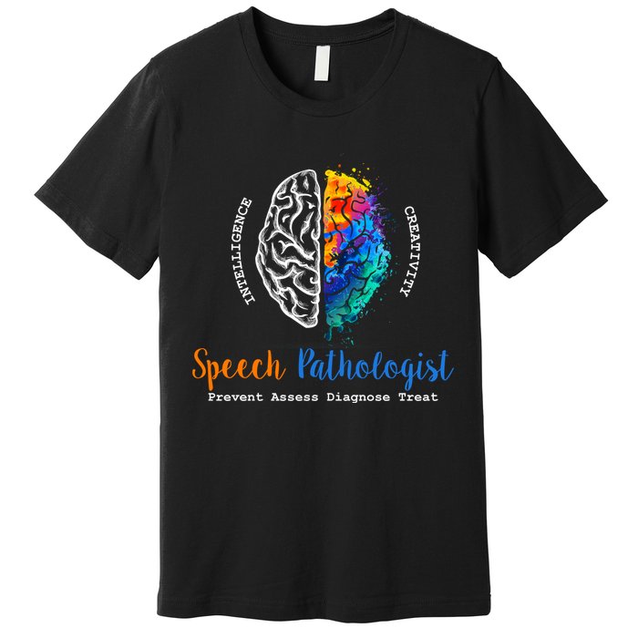 Brain Of A Speech Pathologist Speech Language Therapy Premium T-Shirt
