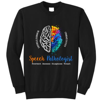 Brain Of A Speech Pathologist Speech Language Therapy Tall Sweatshirt