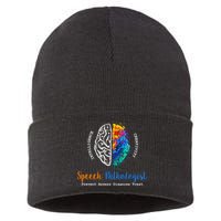 Brain Of A Speech Pathologist Speech Language Therapy Sustainable Knit Beanie