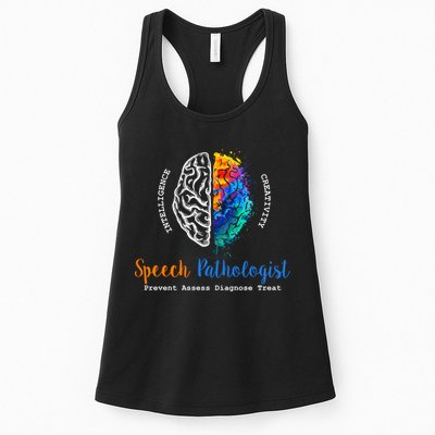 Brain Of A Speech Pathologist Speech Language Therapy Womens Tank Top