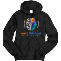 Brain Of A Speech Pathologist Speech Language Therapy Tie Dye Hoodie