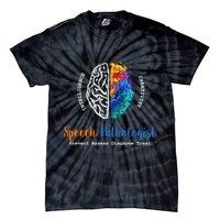 Brain Of A Speech Pathologist Speech Language Therapy Tie-Dye T-Shirt