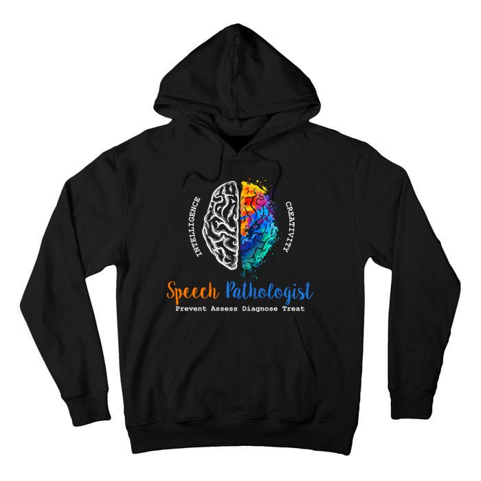 Brain Of A Speech Pathologist Speech Language Therapy Tall Hoodie