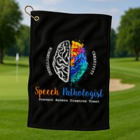 Brain Of A Speech Pathologist Speech Language Therapy Golf Towel