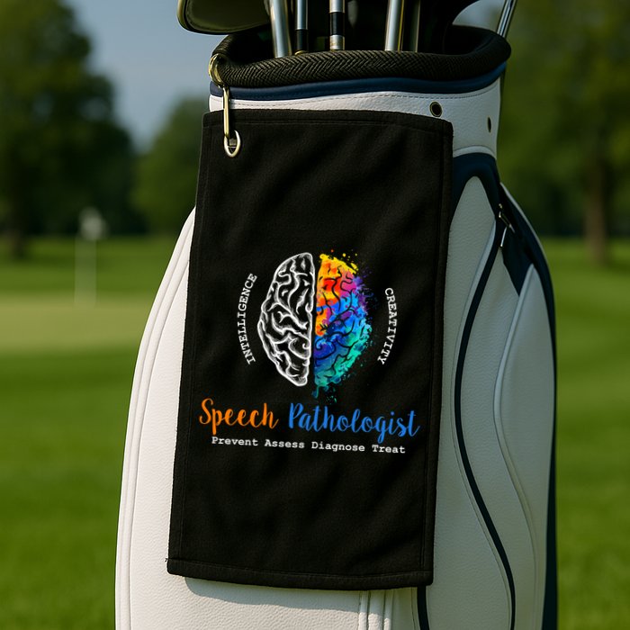 Brain Of A Speech Pathologist Speech Language Therapy Golf Towel