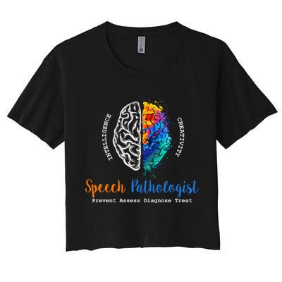 Brain Of A Speech Pathologist Speech Language Therapy Crop Top