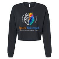 Brain Of A Speech Pathologist Speech Language Therapy Cropped Pullover Crew