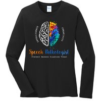 Brain Of A Speech Pathologist Speech Language Therapy Ladies Long Sleeve Shirt