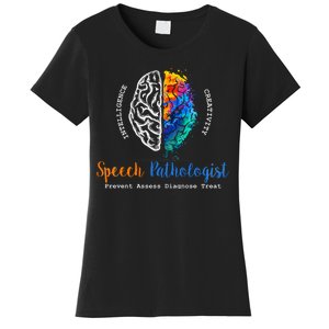 Brain Of A Speech Pathologist Speech Language Therapy Women's T-Shirt