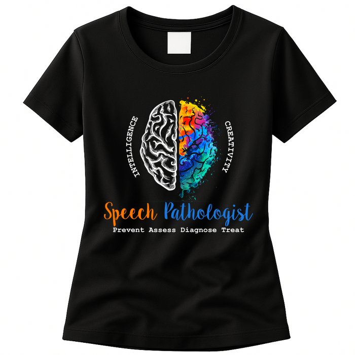 Brain Of A Speech Pathologist Speech Language Therapy Womens T-Shirt
