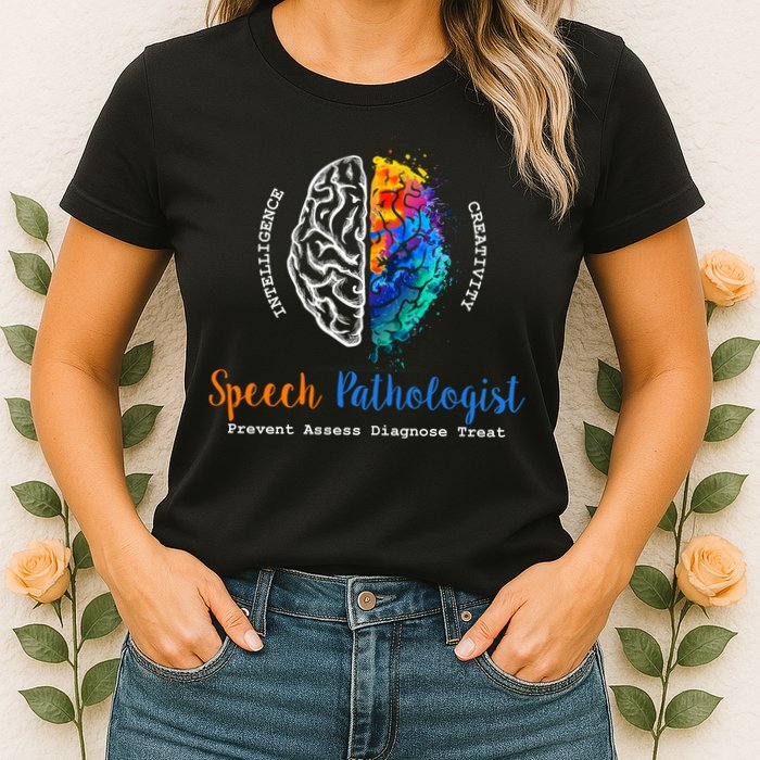 Brain Of A Speech Pathologist Speech Language Therapy Womens T-Shirt