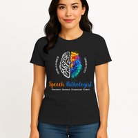 Brain Of A Speech Pathologist Speech Language Therapy Womens T-Shirt