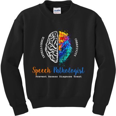 Brain Of A Speech Pathologist Speech Language Therapy Kids Sweatshirt