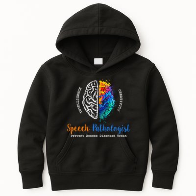 Brain Of A Speech Pathologist Speech Language Therapy Kids Hoodie