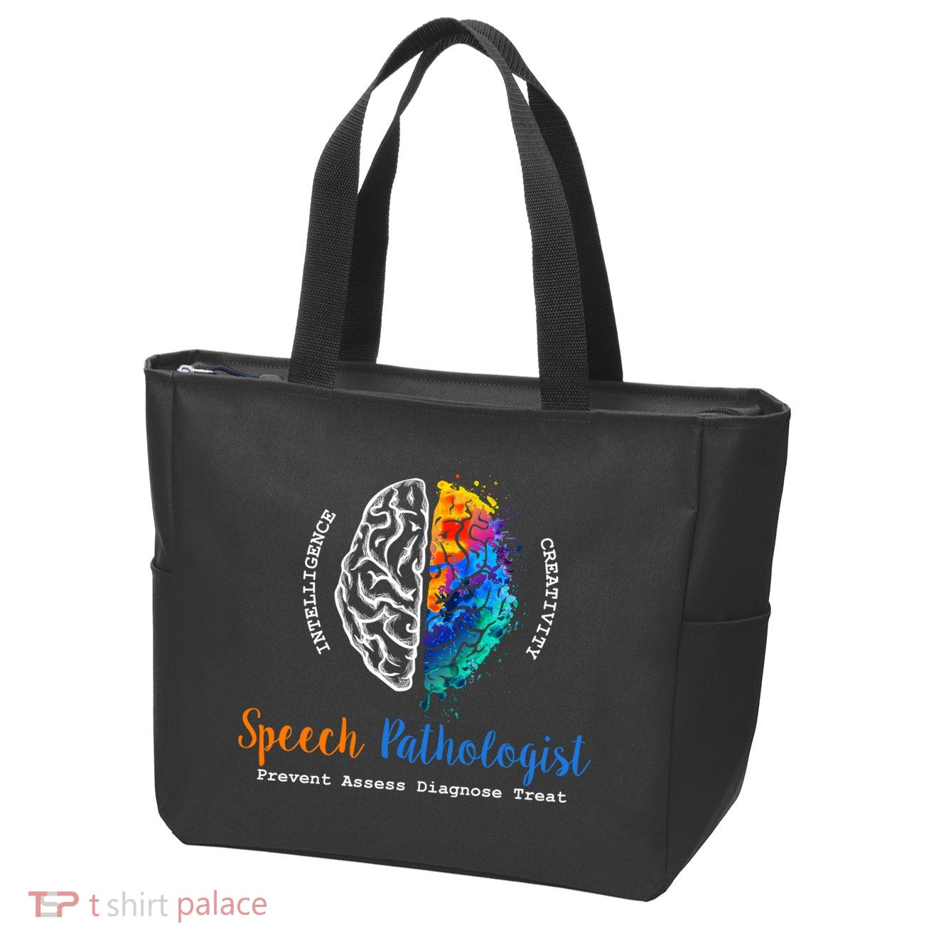 Brain Of A Speech Pathologist Speech Language Therapy Zip Tote Bag