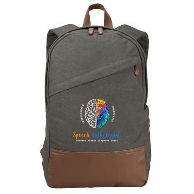 Brain Of A Speech Pathologist Speech Language Therapy Cotton Canvas Backpack