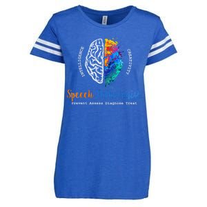 Brain Of A Speech Pathologist Speech Language Therapy Enza Ladies Jersey Football T-Shirt