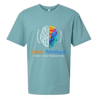 Brain Of A Speech Pathologist Speech Language Therapy Sueded Cloud Jersey T-Shirt