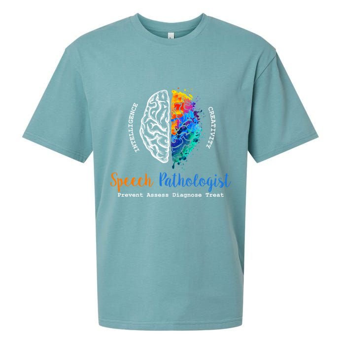 Brain Of A Speech Pathologist Speech Language Therapy Sueded Cloud Jersey T-Shirt
