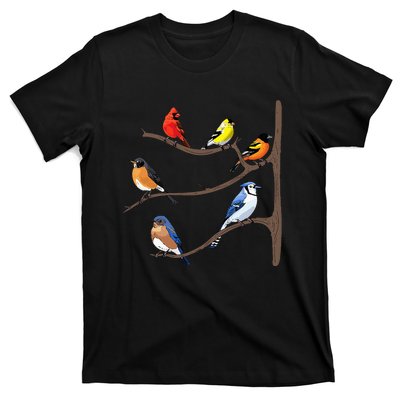 Birds On A Branch Birding Birdwatching Birder Bird Watcher T-Shirt