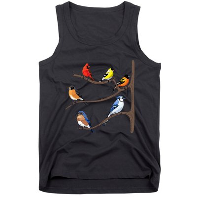 Birds On A Branch Birding Birdwatching Birder Bird Watcher Tank Top