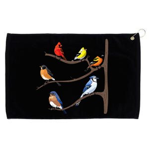 Birds On A Branch Birding Birdwatching Birder Bird Watcher Grommeted Golf Towel