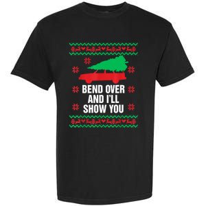 Bend Over And ILl Show You Christmas Couple Matching Family Garment-Dyed Heavyweight T-Shirt