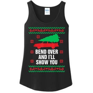 Bend Over And ILl Show You Christmas Couple Matching Family Ladies Essential Tank