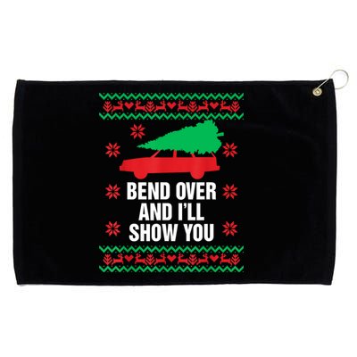 Bend Over And ILl Show You Christmas Couple Matching Family Grommeted Golf Towel