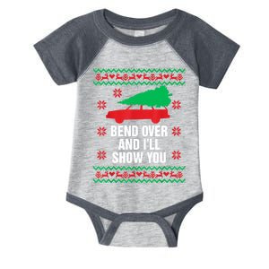 Bend Over And ILl Show You Christmas Couple Matching Family Infant Baby Jersey Bodysuit