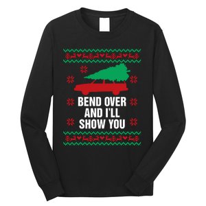 Bend Over And ILl Show You Christmas Couple Matching Family Long Sleeve Shirt