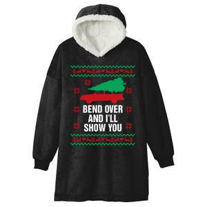 Bend Over And ILl Show You Christmas Couple Matching Family Hooded Wearable Blanket