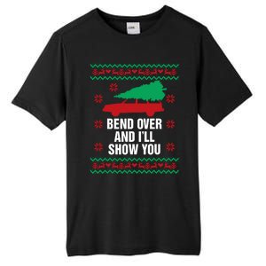 Bend Over And ILl Show You Christmas Couple Matching Family Tall Fusion ChromaSoft Performance T-Shirt