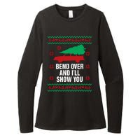 Bend Over And ILl Show You Christmas Couple Matching Family Womens CVC Long Sleeve Shirt