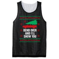 Bend Over And ILl Show You Christmas Couple Matching Family Mesh Reversible Basketball Jersey Tank