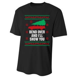 Bend Over And ILl Show You Christmas Couple Matching Family Performance Sprint T-Shirt