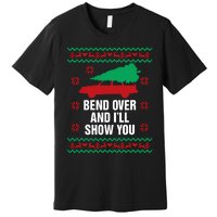 Bend Over And ILl Show You Christmas Couple Matching Family Premium T-Shirt