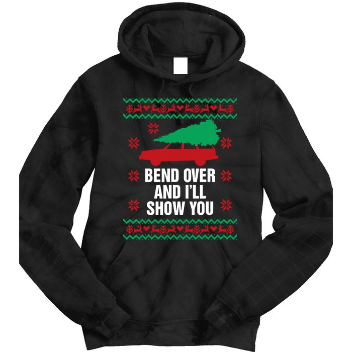 Bend Over And ILl Show You Christmas Couple Matching Family Tie Dye Hoodie