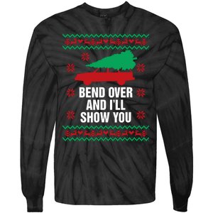 Bend Over And ILl Show You Christmas Couple Matching Family Tie-Dye Long Sleeve Shirt