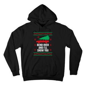 Bend Over And ILl Show You Christmas Couple Matching Family Tall Hoodie