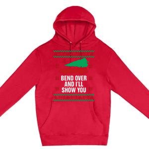 Bend Over And ILl Show You Christmas Couple Matching Family Premium Pullover Hoodie