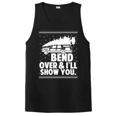 Bend Over And Ill Show You Funny Merry Christmas Tree PosiCharge Competitor Tank