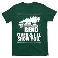 Bend Over And Ill Show You Funny Merry Christmas Tree T-Shirt