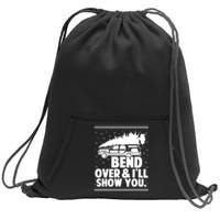 Bend Over And Ill Show You Funny Merry Christmas Tree Women Sweatshirt Cinch Pack Bag