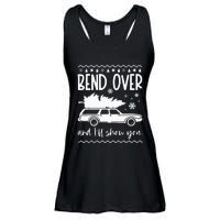 Bend Over And Ill Show You Christmas Pajama Funny Xmas Ladies Essential Flowy Tank