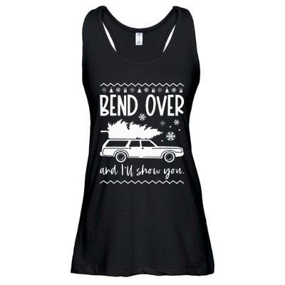 Bend Over And I'll Show You Christmas Couples Matching Ladies Essential Flowy Tank